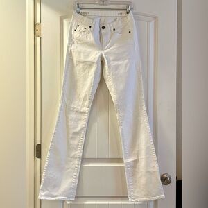 J.Crew White Bootcut Jeans.  Mid Rise Size 27 Tall.  NWOT.
